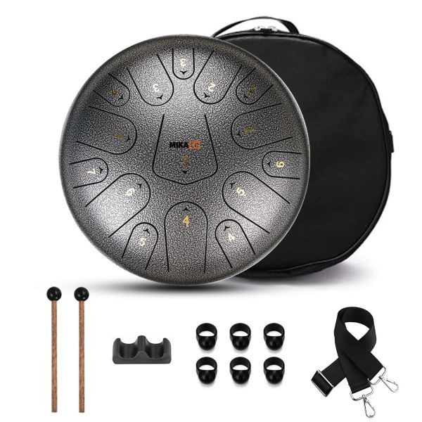 Steel Tongue Drum Lotus Handpan Drum Kit - 12-inch 15 Notes