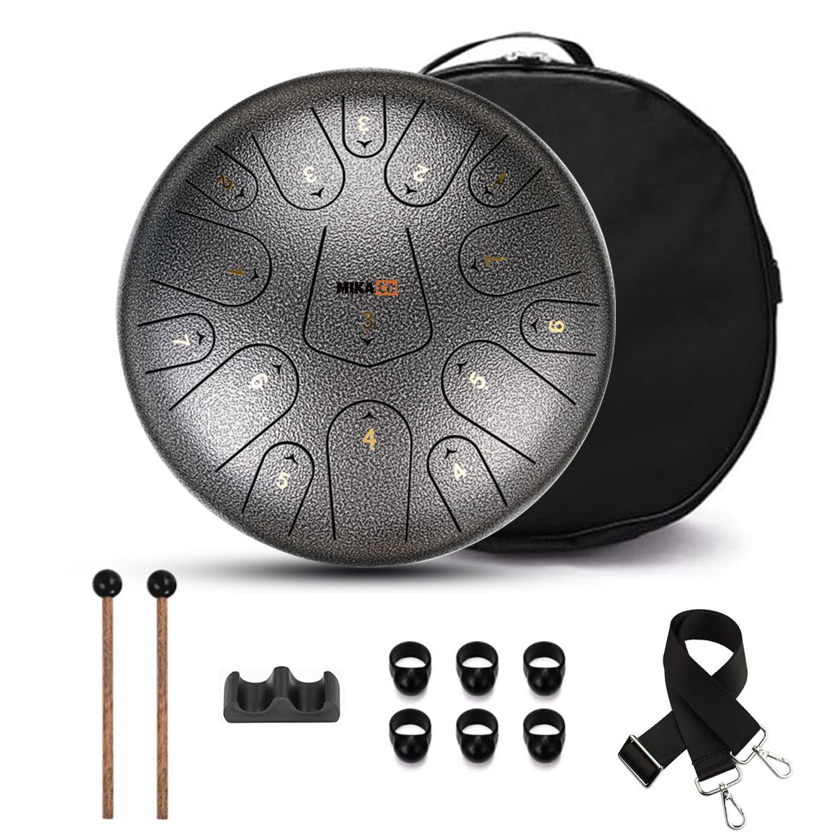 Steel Tongue Drum Lotus Handpan Drum Kit - 12-inch 15 Notes