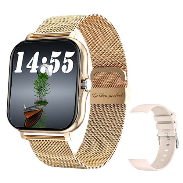 Golden Perfect Women's Smart Watch-Dual Straps &amp; Real-Time Health Insights