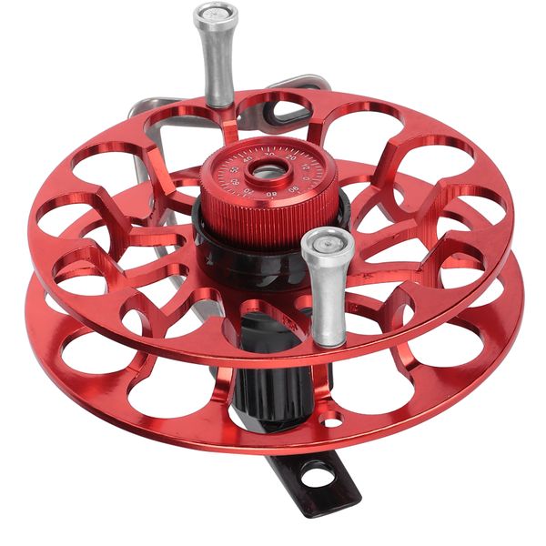 Red All Metal Portable Spinning Wind Fire Wheel