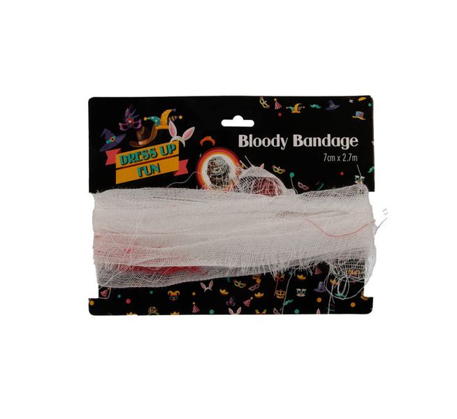 Bloody Bandage - Halloween Decorations - White - 7 cm x 2.7 m - 4 Pack