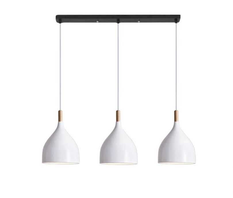 Row Of 3 Modern Small Bowl Style Pendant Light