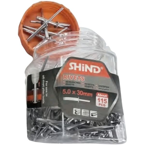 Shind 5.0x30mm Silver Carbon Steel Rivets About 115Piece