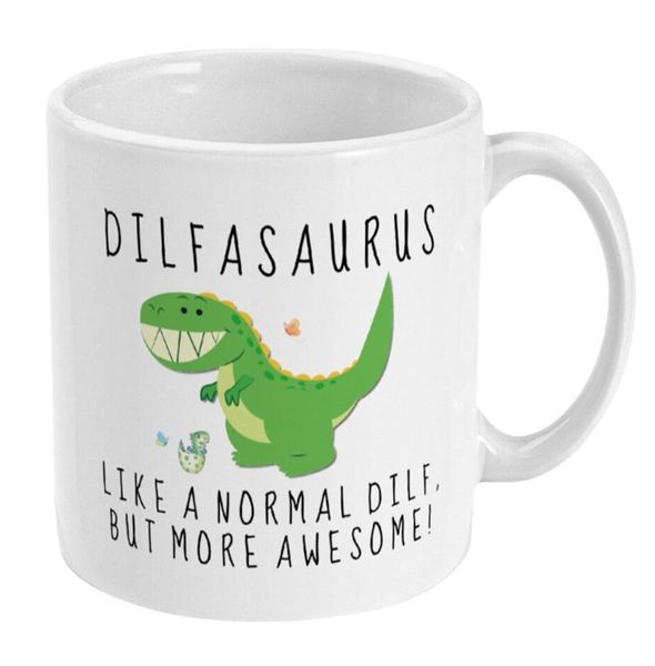 Dilfasaurus Like A Normal DILF Christmas Birthday New Dad For Him Gift Mug
