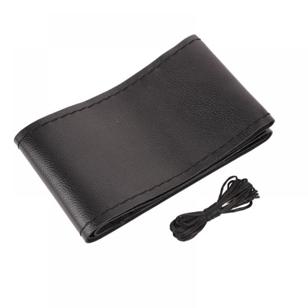 Car Universal Genuine Leather Hand-stitched Steering Wheel Cover