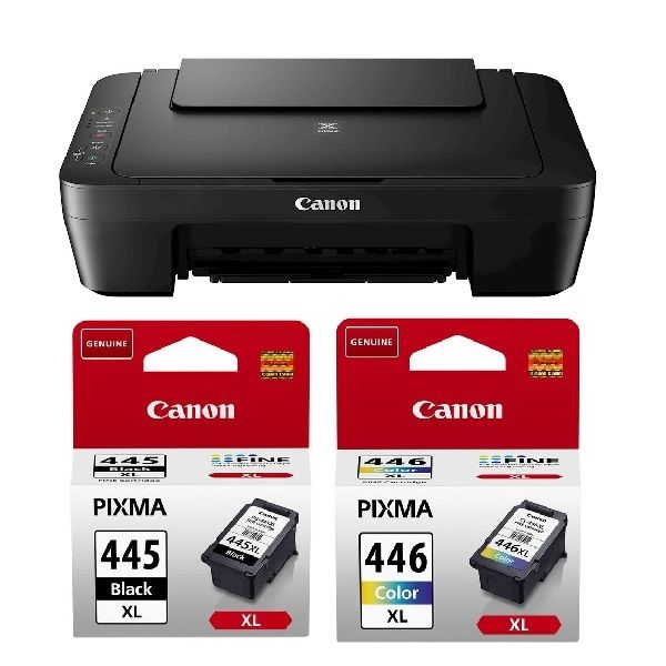 Canon PIXMA MG2540S A4 3-in-1 Printer - Black + XL Replacement Ink Cartridges