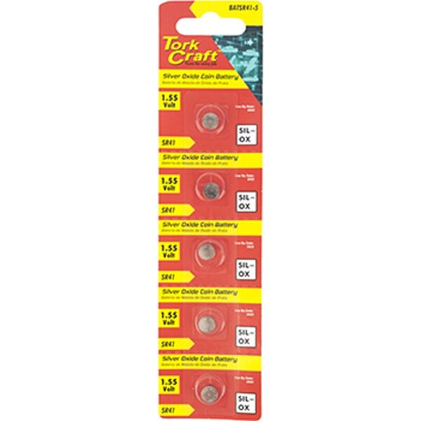 Sr41 Alkaline Coin Battery X5 Pack (Moq 20)