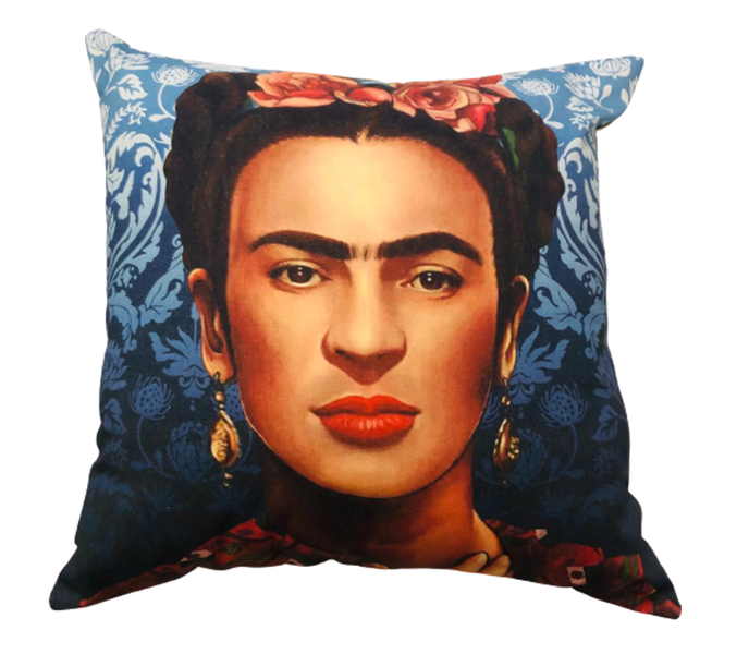 Blue Frida Kahlo cushion - Inner included