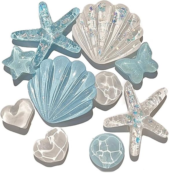 10 Pack Ocean Theme Shoe Charms , Decorative Accessories