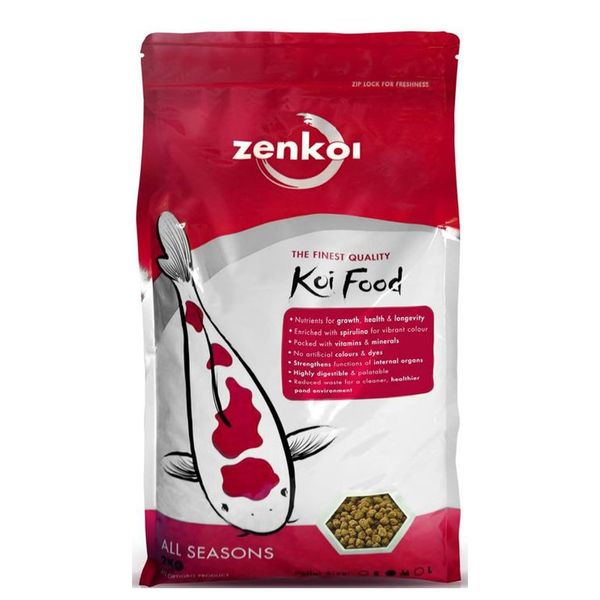 Zenkoi All Seasons Koi &amp; Fish Floating Pellets - 2kg - Small Pellets