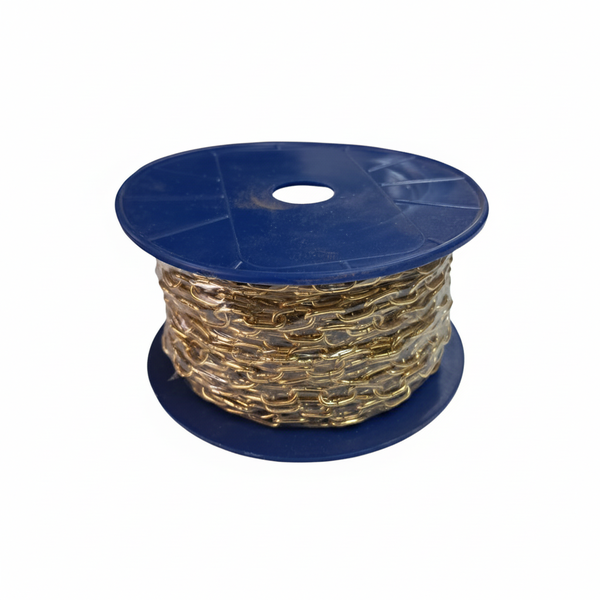 KRAFFT Brass Plated Clock Chain 16mm x 20m for DIY Repairs
