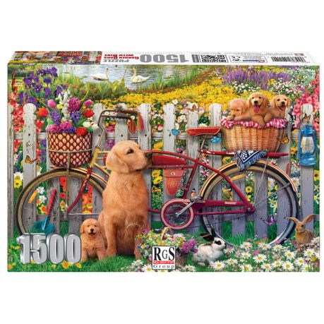 RGS Group Garden Dogs with Bike 1500 Piece Jigsaw Puzzle | Shop Today. Get it Tomorrow! | takealot.com