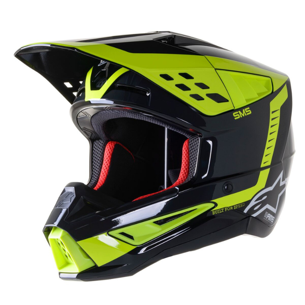 Alpinestars - S-M5 Beam Helmet - Black/Anthracite/Yellow Fluo Glossy