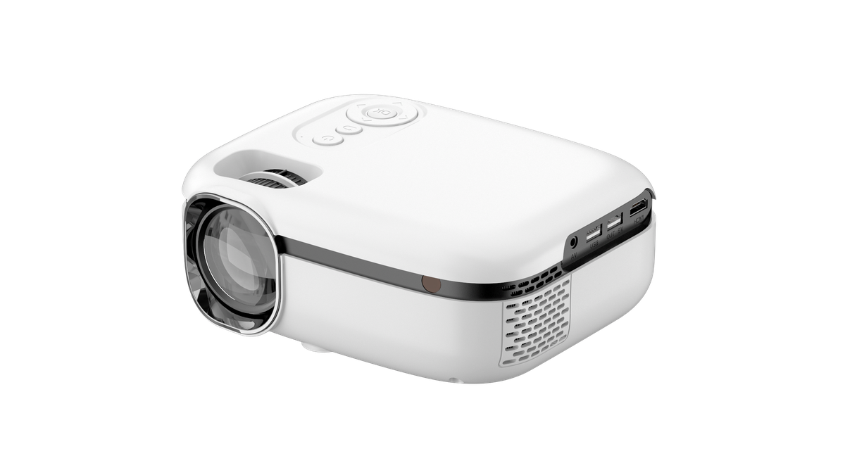 IronClad Home Theater LED Projector 2100 Lumen 3.93" LCD Display - White
