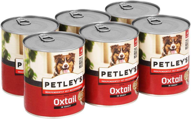Petley's Dog Food Oxtail and Gravy- 6 tins x 775g