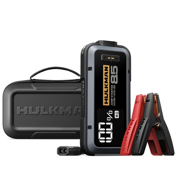 Hulkman 2000A UltraSafe Lithium Jump Starter + EVA Carry Case Bundle Kit