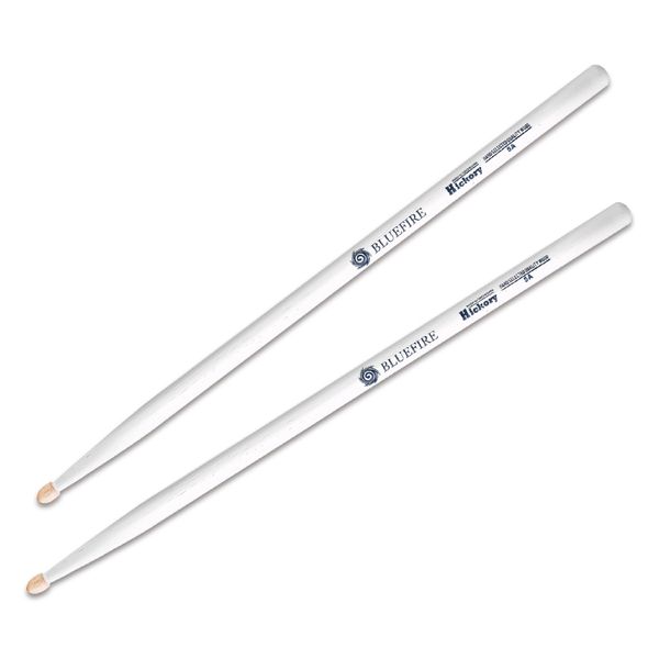 Hun Drumstick 5A Hickory Bluefire Series Wooden Tip White