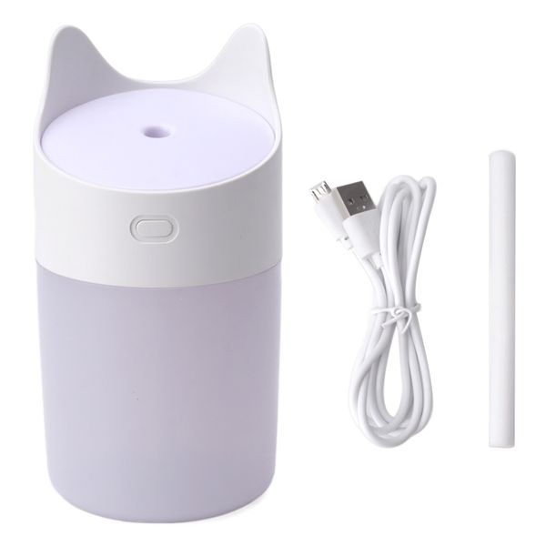 280ml LED Humidifier - 7-Color Light For Car &amp; Desk