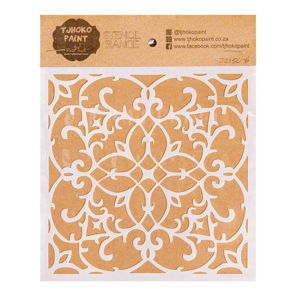 Tjhoko Paint Stencil - 15x15cm - Wrought Iron Pattern 2
