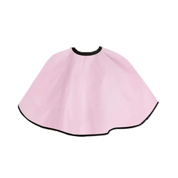 Pink Makeup Cape, Shortie Comb-Out Beard Shaving Cape