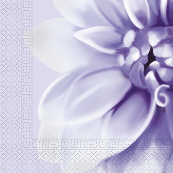 Napkins 3 Ply 33x33 Lavender Dhalia