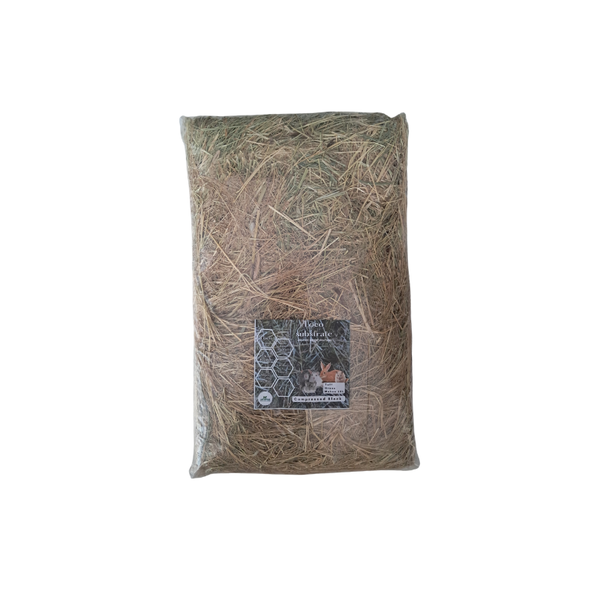 Eco Substrate Compressed Teff Grass Block - Natural Small Animal Bedding