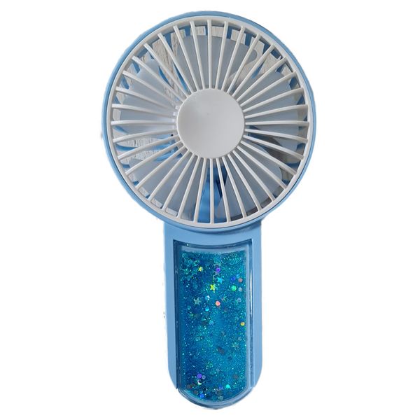 Glitter Fashion Hand Fan - With LED color light - 3 speed fan