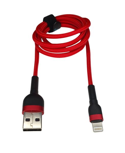 Bwoo 1 Meter Lightning Fast Charging Braided Cable - Red