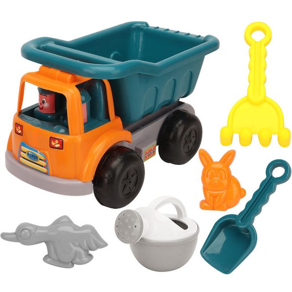 6 Piece Beach Toys for Kids Beach Bucket &amp; Spade Set Sandplay Toys Toddlers