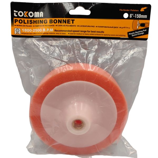 Tokoma 6" (150mm) Polishing Bonnet for Sanders/Polishers