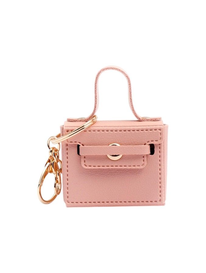 Fashionable Purse Accessory Bag Charm Keychain - Pink