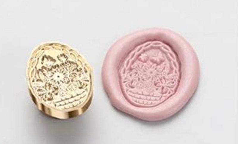 3D Woven Flower Basket Wax Seal Stamp