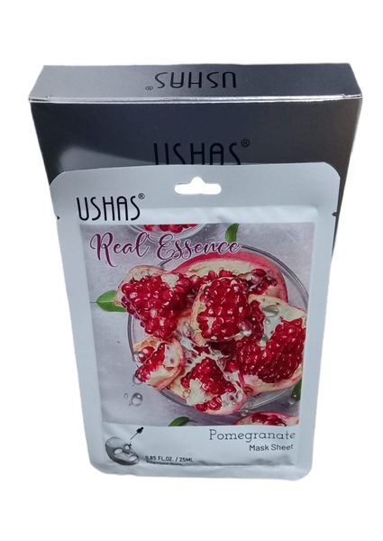 Ushas - Pomegranate Real Essence Mask Sheet Box of 10 Masks