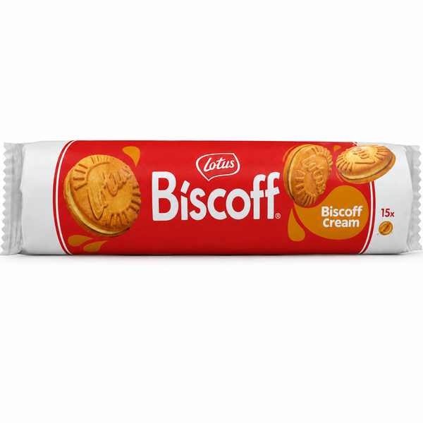Lotus Biscoff Cream Sandwich Biscuits - Caramelised Cookie Biscuits 150g