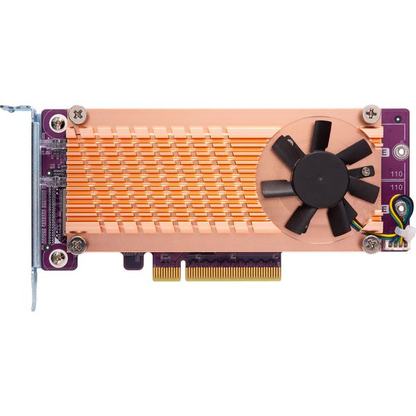 QNAP Dual M.2 22110 / 2280 PCIe Gen3 x8 NVMe SSD Expansion Card