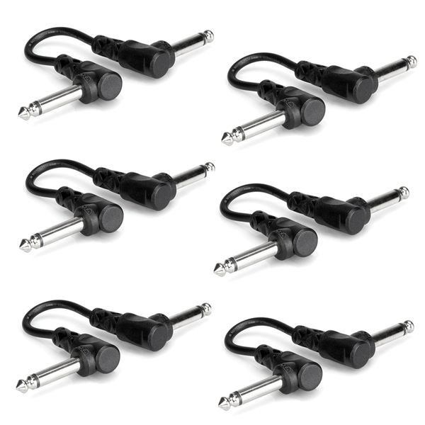 Hosa Guitar Patch Cables 6 Pack - 15cm