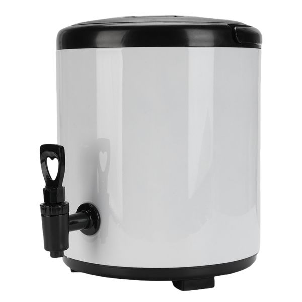 Steel Insulated Drink Dispenser Portable Hot Cold for Milk Tea White