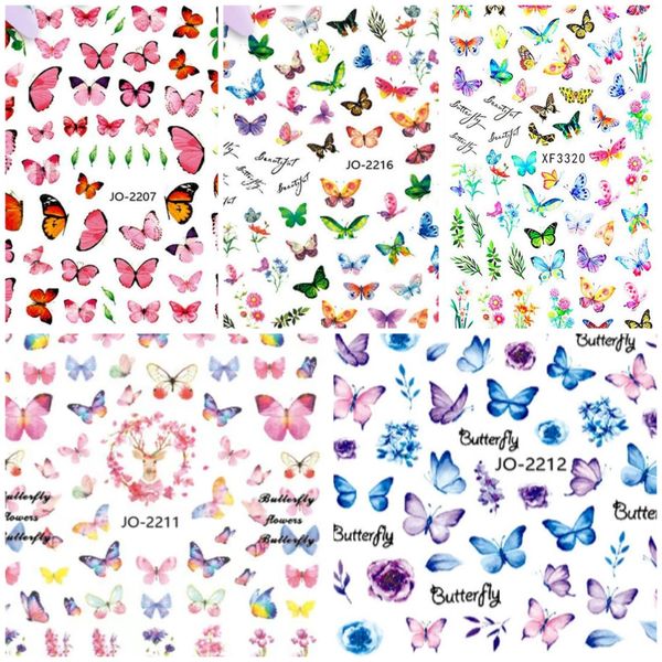 Nail Art Stickers - Self-Adhesive Butterfly World