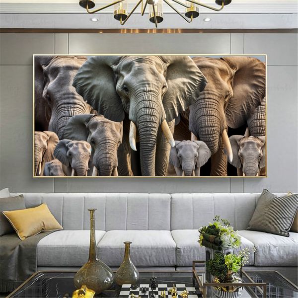 Canvas Wall Decor - Elephant Extravaganza - 0579