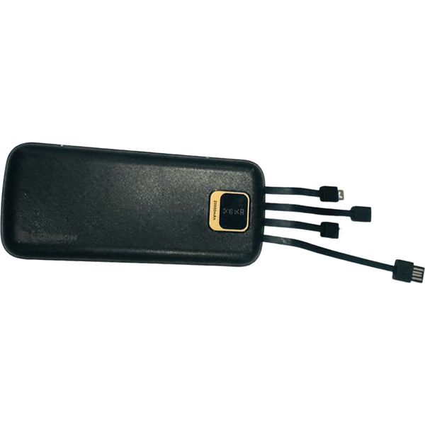 2000mAh Portable Power Bank with 4 Built-In Cables - All-in-One Charging