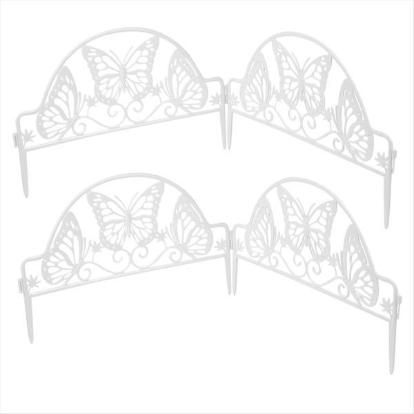 4 Pcs Outdoor Fence Garden Fence Border Fence Ornament Lawn Fence