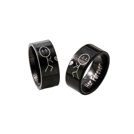 Matching black rings for on sale couples