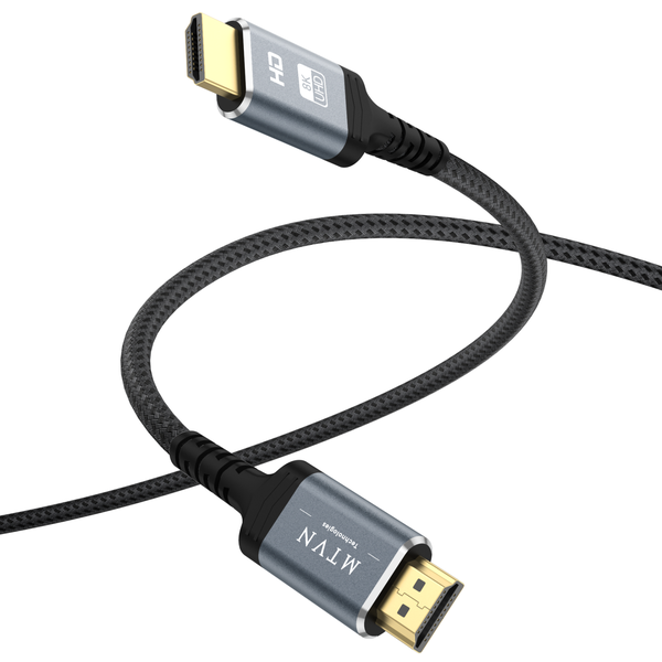 MTVN Technologies - 8K HDMI Cable Ultra High Speed HDMI Braided Cord