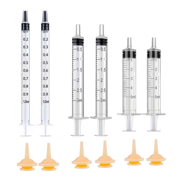 Reusable Feeding &amp; Nursing Syringes for Small Animals - Set of 6 with Pacifiers