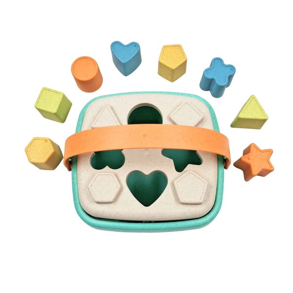 Mingli Toys - Shape Sorting Basket - Eco-friendly Educational Toy - 10 Pieces