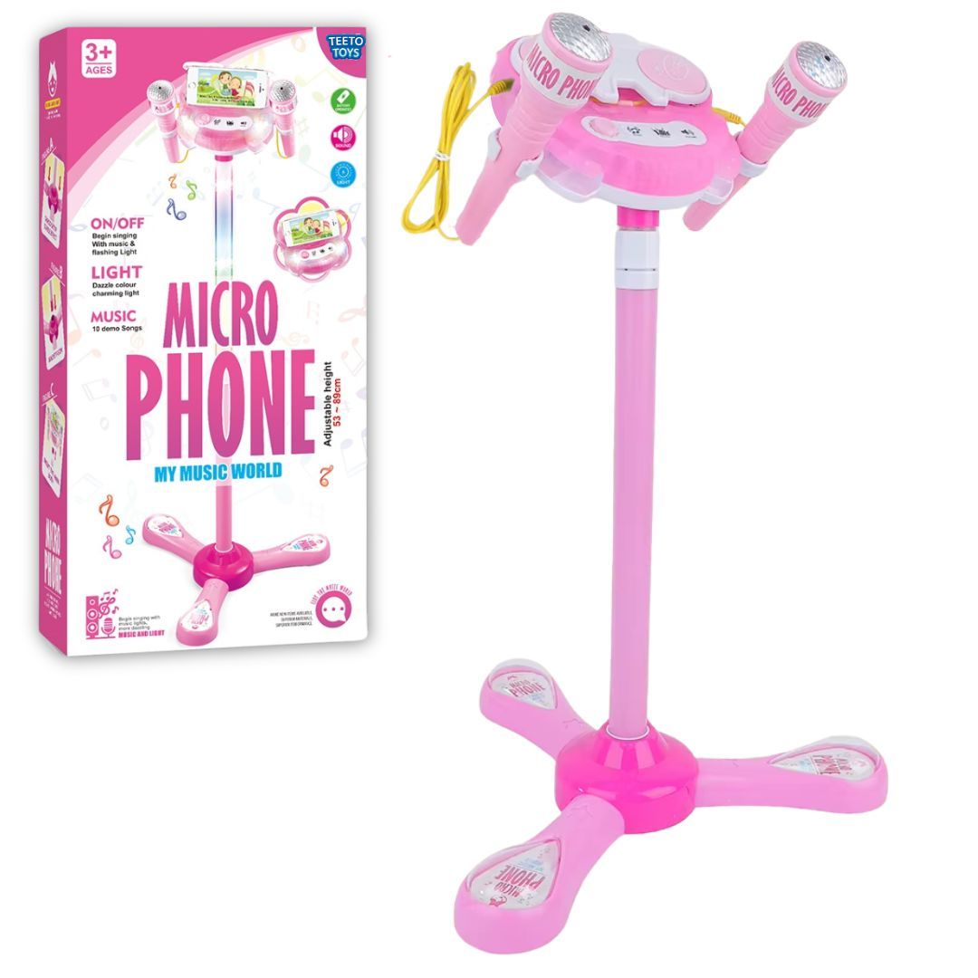 Dual Karaoke Microphone - Musical Instrument Toy - Singing Toys for Girls
