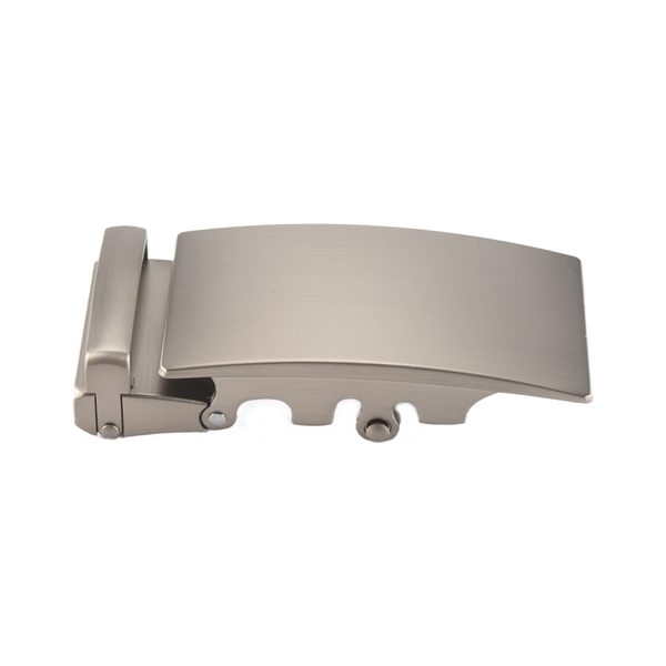 Men's Solid Buckle Automatic Ratchet Leather Belt Buckle
