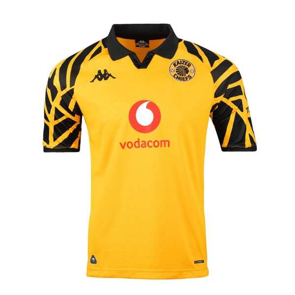 Kappa Men's Kaizer Chiefs 25/26 Home Jersey - Yellow Saffron/Black