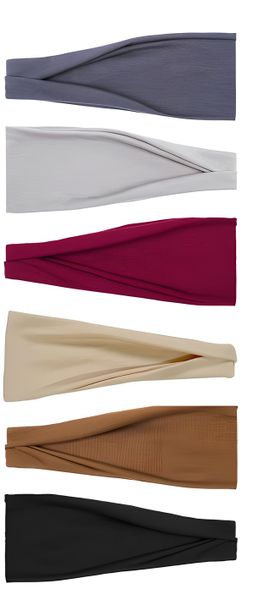 6PCS Fitness Sports Headband Forehead Sweat-Absorbing Sweatband