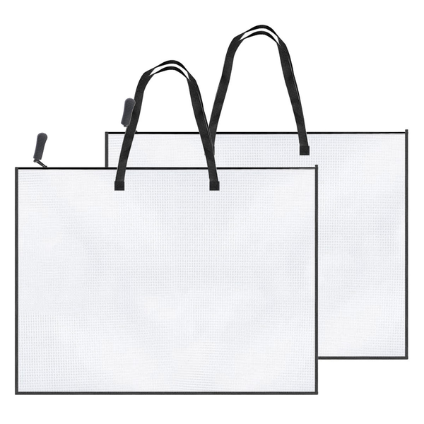 2Pcs 19X25Inches Art Portfolio Case, for Artwork, Posters Storage Bag